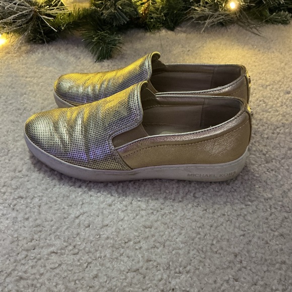 Michael Kors Shoes - Michael Kors Gold Slip-On Loafers